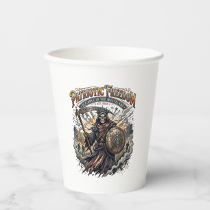 Patriotic Apocalyptic Liberty Reaper Zombie Apocal Paper Cups