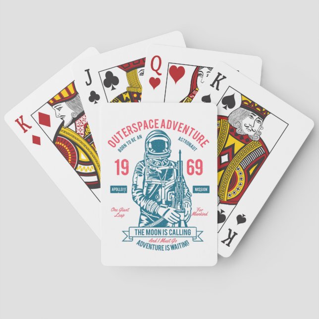 Patriotic Apollo 11 Mission Playing Cards (Back)