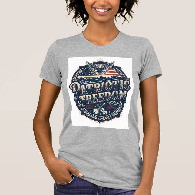 Patriotic Appalachian Heritage Vector Graphic Tee (Front)