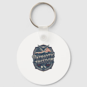 Patriotic Appalachian Heritage Vector Graphic Tee Keychain