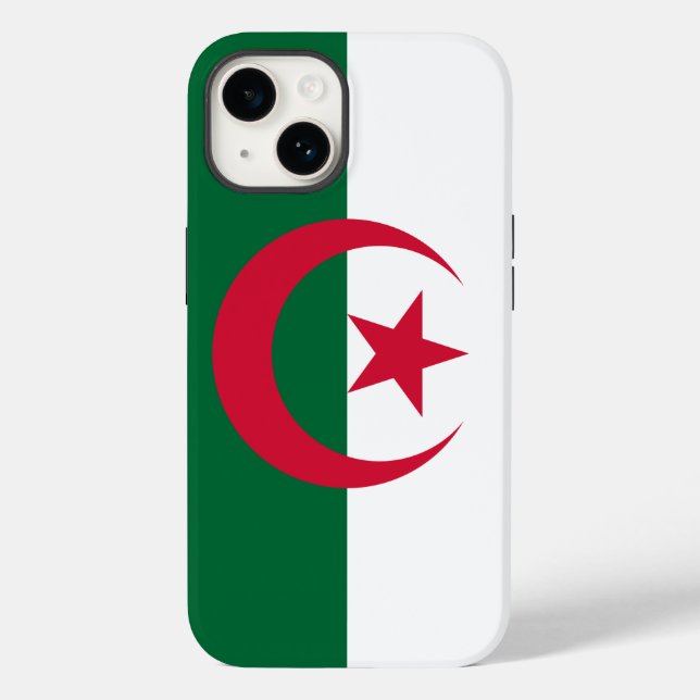 Patriotic Apple 14 Case-Mate, Algeria flag Case-Mate iPhone Case (Back)
