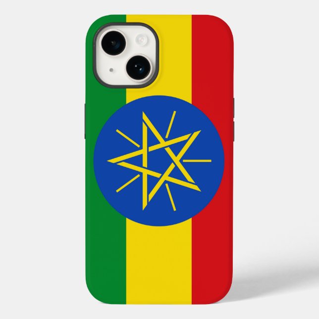 Patriotic Apple 14 Case-Mate, Ethiopia flag Case-Mate iPhone Case (Back)