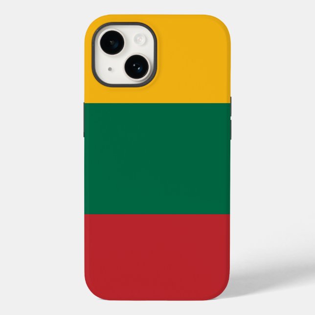 Patriotic Apple 14 Case-Mate, Lithuania flag Case-Mate iPhone Case (Back)