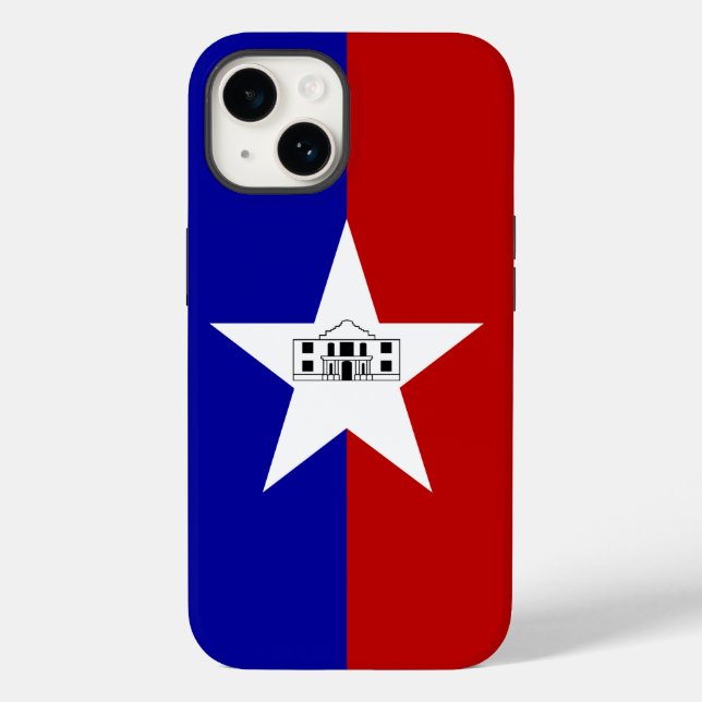 Patriotic Apple Case-Mate 14, San Antonio flag Case-Mate iPhone Case (Back)