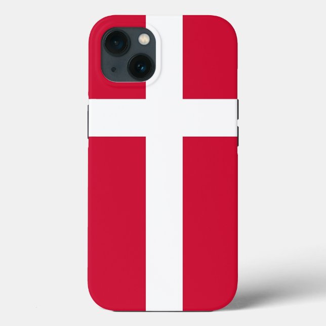 Patriotic Apple Case-Mate, Denmark Flag Case-Mate iPhone Case (Back)