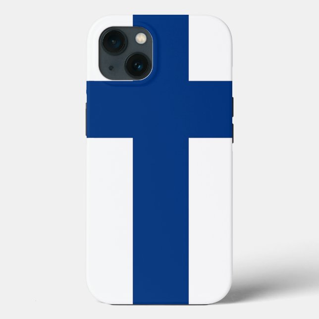 Patriotic Apple Case-Mate, Finland Flag Case-Mate iPhone Case (Back)