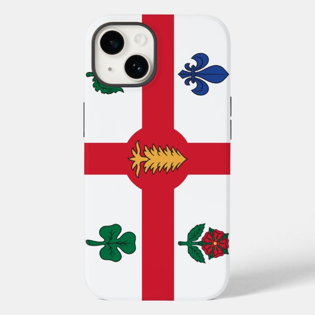 Patriotic Apple Case-Mate, Montreal flag Case-Mate iPhone Case (Back)