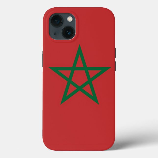Patriotic Apple Case-Mate, Morocco Flag Case-Mate iPhone Case (Back)