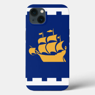 Patriotic Apple Case-Mate, Quebec City flag iPhone 13 Case