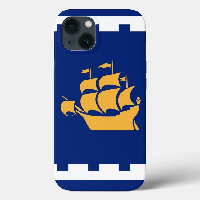 Patriotic Apple Case-Mate, Quebec City flag Case-Mate iPhone Case (Back)