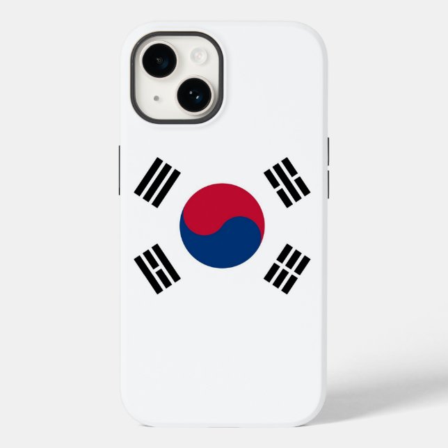 Patriotic Apple Case-Mate, South Korea flag Case-M Case-Mate iPhone Case (Back)