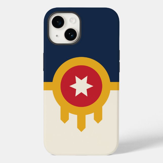 Patriotic Apple Case-Mate, Tulsa flag Case-Mate iPhone Case (Back)