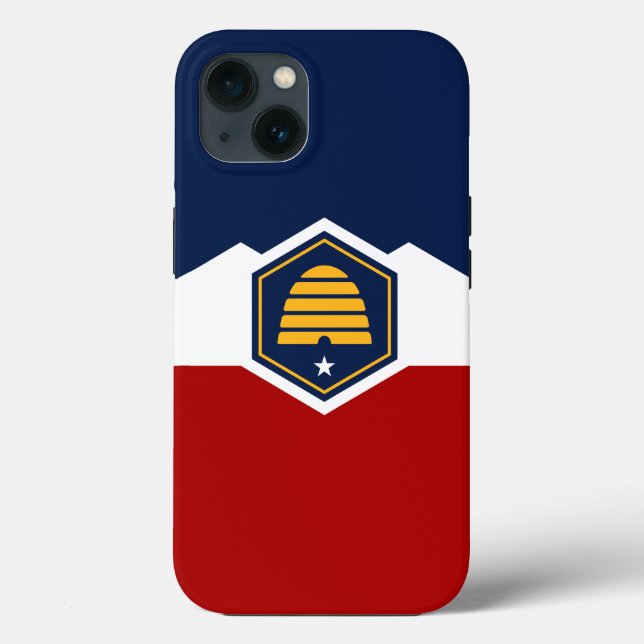 Patriotic Apple Case-Mate, Utah flag Case-Mate iPhone Case (Back)