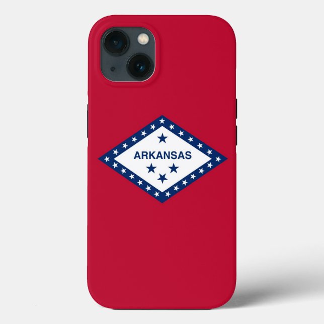 Patriotic Apple iPhone 13 Case-Mate, Arkansas flag Case-Mate iPhone Case (Back)