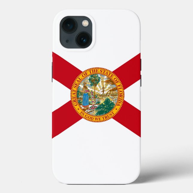 Patriotic Apple iPhone 13 Case-Mate, Florida flag Case-Mate iPhone Case (Back)