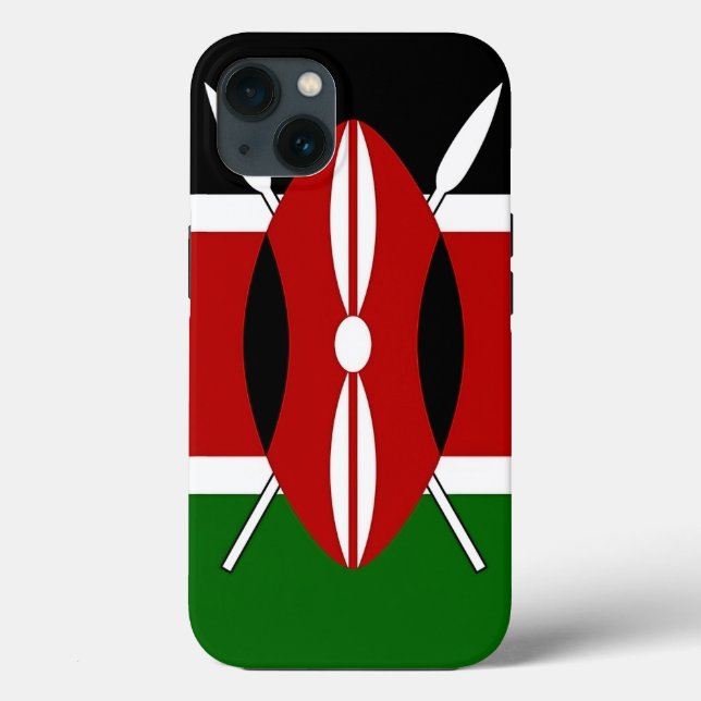 Patriotic Apple iPhone 13 Case-Mate Kenya flag Case-Mate iPhone Case (Back)