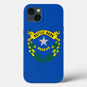 Patriotic Apple iPhone 13 Case-Mate, Nevada Flag iPhone 13 Case