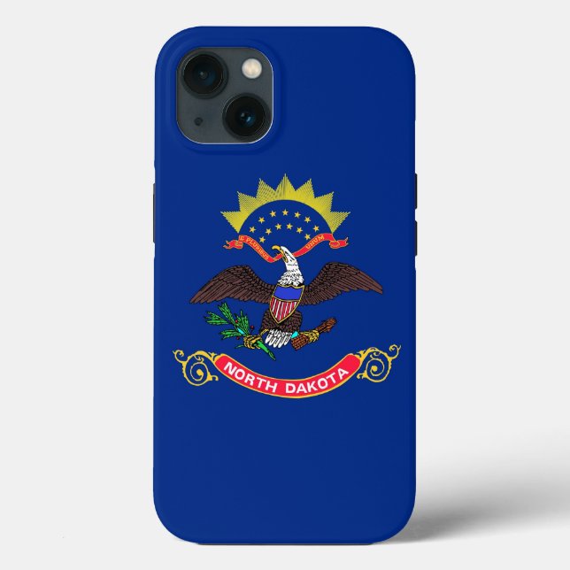 Patriotic Apple iPhone 13 Case-Mate, North Dakota Case-Mate iPhone Case (Back)