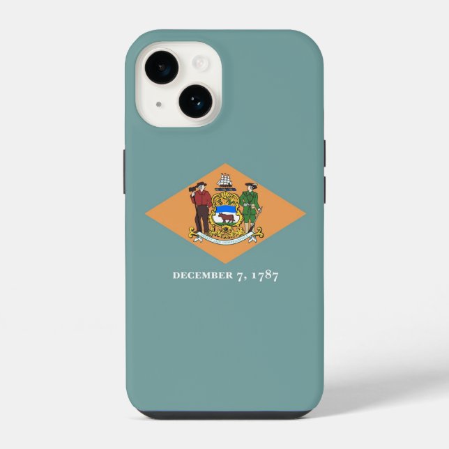 Patriotic Apple iPhone 14 Case-Mate, Delaware Case (Back)
