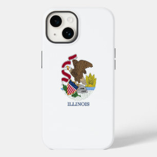 Patriotic Apple iPhone 14 Case-Mate, Illinois flag Case