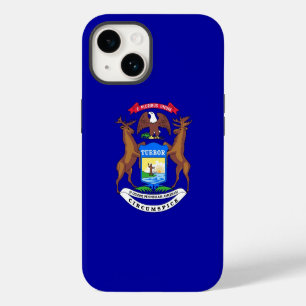 Patriotic Apple iPhone 14 Case-Mate, Michigan flag Case