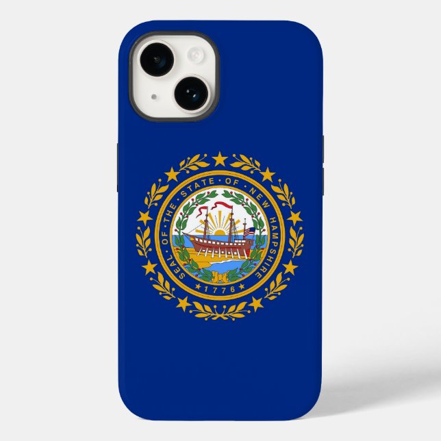 Patriotic Apple iPhone 14 Case-Mate, New Hampshire Case-Mate iPhone Case (Back)