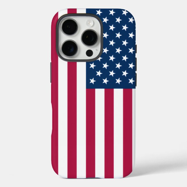 Patriotic Apple iPhone 15 Pro Case-Mate, USA flag Case-Mate iPhone Case (Back)