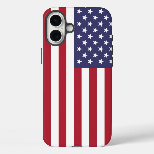 Patriotic Apple iPhone 16 Plus Case-Mate, USA flag Case-Mate iPhone Case (Back)