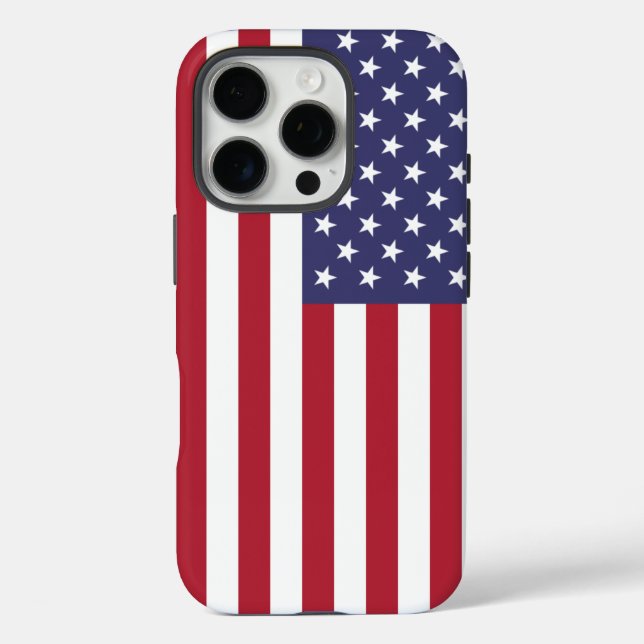 Patriotic Apple iPhone 16 Pro Case-Mate, USA flag Case-Mate iPhone Case (Back)