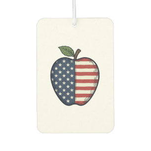Patriotic Apple Vintage Engraving Vector Design_1 Air Freshener