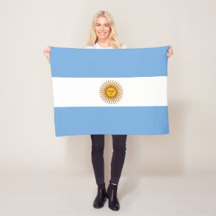 Patriotic Argentinian Flag Fleece Blanket