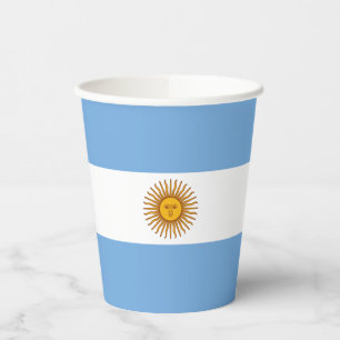 Patriotic Argentinian Flag Paper Cups