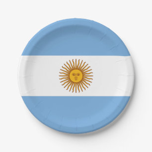 Patriotic Argentinian Flag Paper Plate