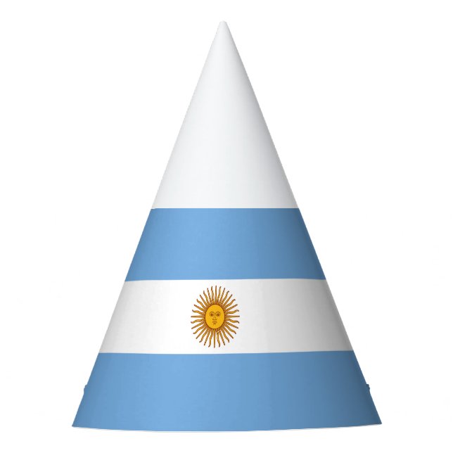 Patriotic Argentinian Flag Party Hat (Front)
