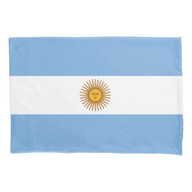 Patriotic Argentinian Flag Pillowcase (Front)