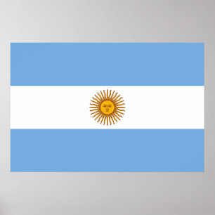 Patriotic Argentinian Flag Poster