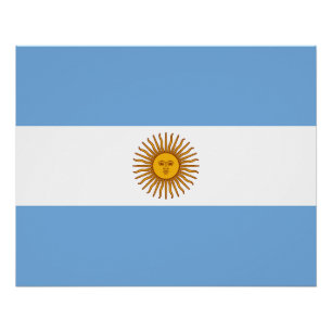 Patriotic Argentinian Flag Poster