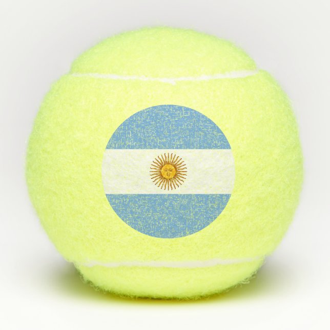 Patriotic Argentinian Flag Tennis Balls (Front)