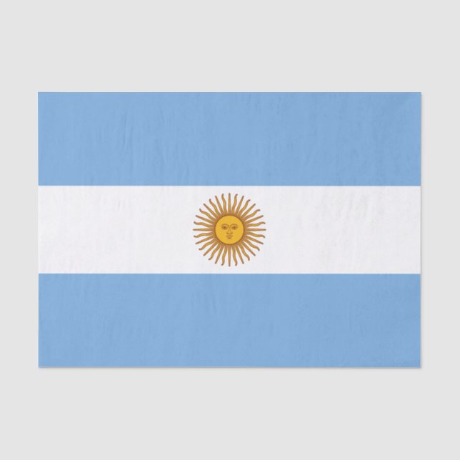 Patriotic Argentinian Flag Tissue Paper (Front)
