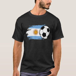 Patriotic Argentinian Soccer Player Argentina Flag T-Shirt