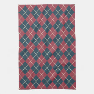 Patriotic Argyle Kitchen Towel Gift