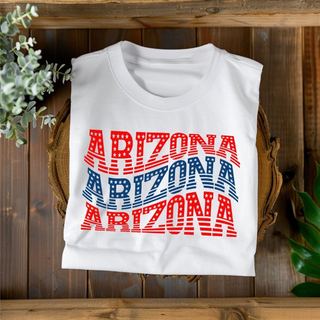 Patriotic Arizona Red and Blue Boho T-Shirt  (Creator Uploaded)