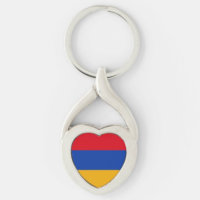 Patriotic Armenian Flag Keychain (Front)