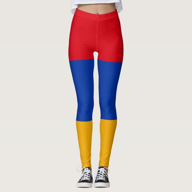 Patriotic Armenian Flag Leggings (Front)