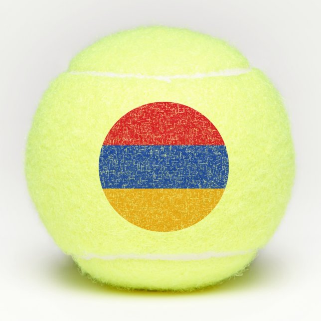 Patriotic Armenian Flag Tennis Balls (Front)