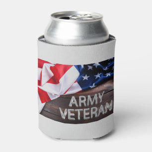 Patriotic “Army Veteran” Can Cooler