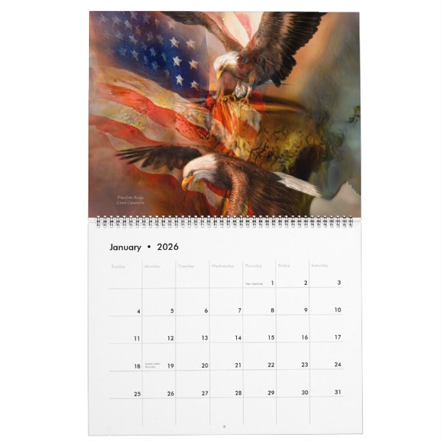 Patriotic Art Calendar 2015 (Jan 2026)