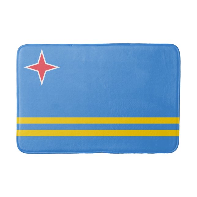 Patriotic Aruba Flag Bath Mat (Front)