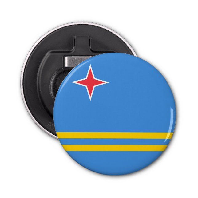 Patriotic Aruba Flag Bottle Opener (Front)