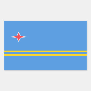 Patriotic Aruba Flag Sticker